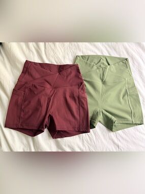 Performance Shorts - Burgundy and Sage